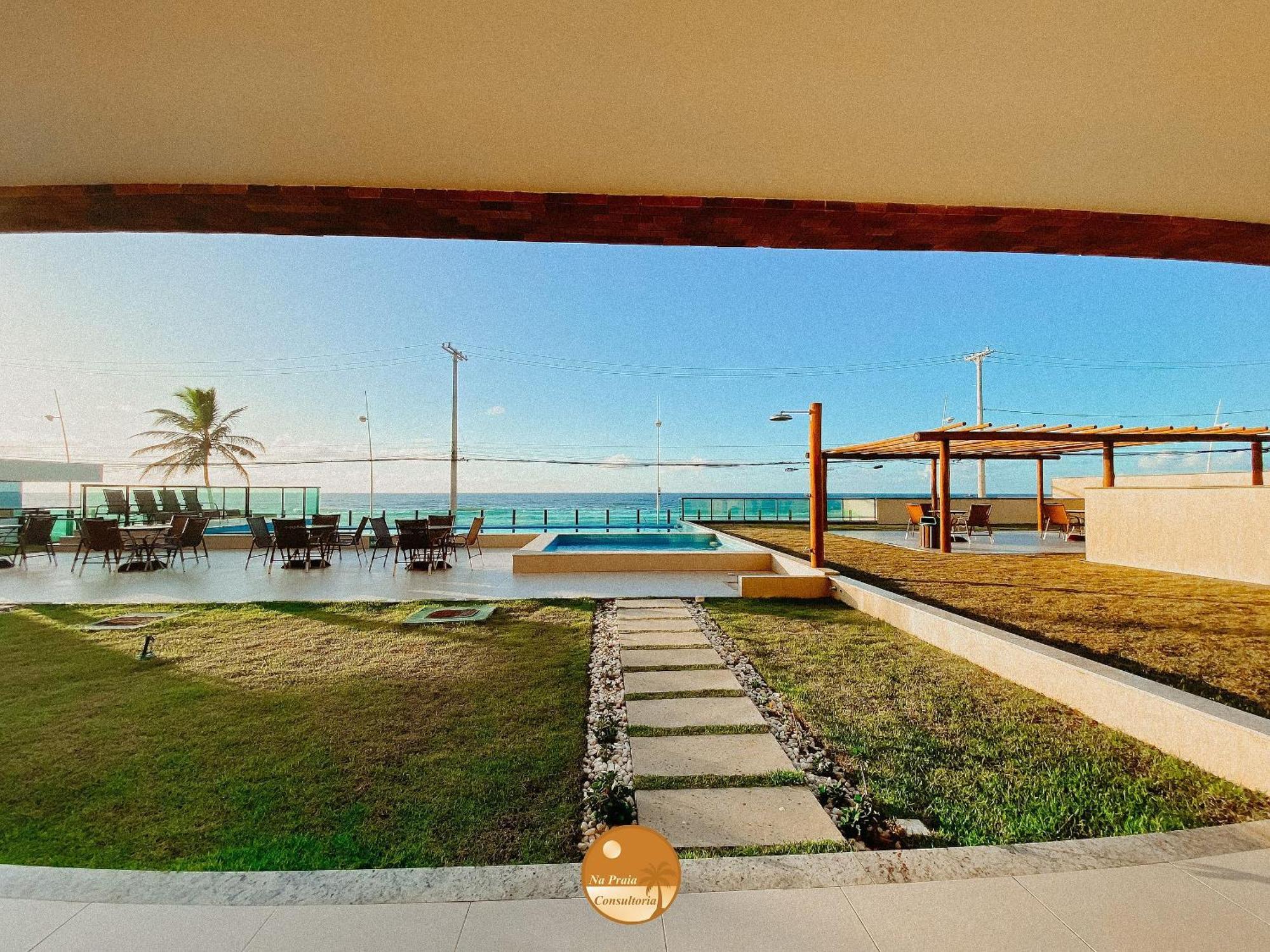 Pe Na Areia, Piscina Borda Infinita, Vaga De Garagem, Portaria 24 Hs Apartment Salvador Exterior photo